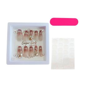 The Heart-shaped Nail Plates Are Light Dark Red (Option: Light dark red)