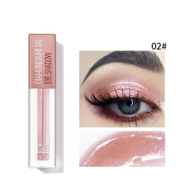 Pudaier Diamond Shimmer & Glow Liquid Eyeshadow | Matte Finished (Color: #02 Pink, size: 2)