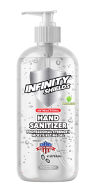 Infinity Shields  Antibacterial Hand Sanitizer Gel with Aloe, Professional Strenght, Leaves Hands Clean & Odorless (Color: Clear White, size: 8oz)