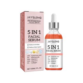5 In 1 Facial Serum,30 Vitamin C Face Serum,Anti Aging Reduces Wrinkles Hydrating Collagen Facial Serum With Niacinamide,,Hyaluronic Acid, Vitamin E (Option: JAYSUING)