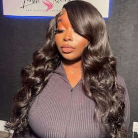 13x4 13x6 HD Lace Frontal Wig 30 Inch Body Wave Lace Front Human Hair Wigs Brazilian Remy Transparent Lace Wigs For Women (Stretched Length, Density: 36inches, 180%, Color: 13x6 Frontal Wig)