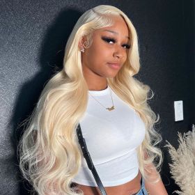 Blonde Wig 613 Hd Lace Frontal Wig 13x6 13X4 Hd Lace Wigs Body Wave Human Hair Wig Lace Front Wig 100% Full Lace Wigs (Lace Wig Type, Density: 13X4 Lace Wig, 180%, Stretched Length: 20inches)