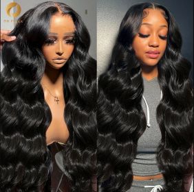 13x6 13x4 HD Transparent Body Wave Lace Front Wig Brazilian 360 Water Wave Ready To Wear 5x5 Lace Closure Glueless Wig For Women (Stretched Length, Density: 30inches, 180 Density, Color: 4x4 HD Glueless)