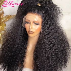 250 Density Water Wave 13x6 HD Lace Front Wig Curly Human Hair Wig 100% Pre Plucked 30 40 Inch Deep Wave Frontal Wigs For Women (Stretched Length, Density: 18inches, 250%, Color: 13x6 Lace Front Wig)