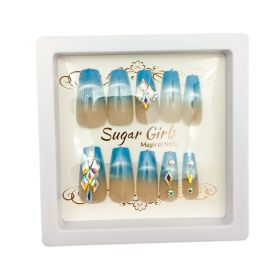 Set With Diamonds, Blue, Nail Plates, Blue (Color: Blue)