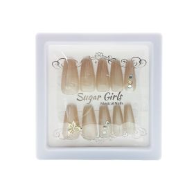 Gold-inlaid Butterfly Nails Are Light Flesh-colored (Option: Light flesh color)